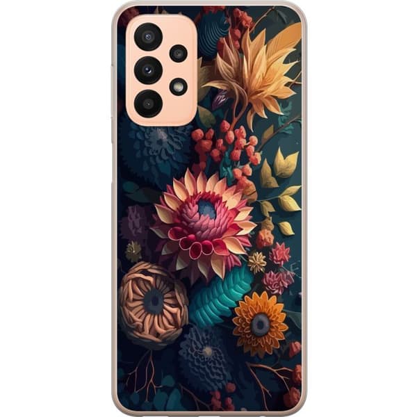 Kompatibelt Mobildeksel til Samsung Galaxy A23 Blommor
