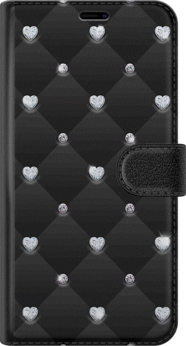 Kompatibel Tegnebogsetui til Apple iPhone 11 Diamant Hjerte