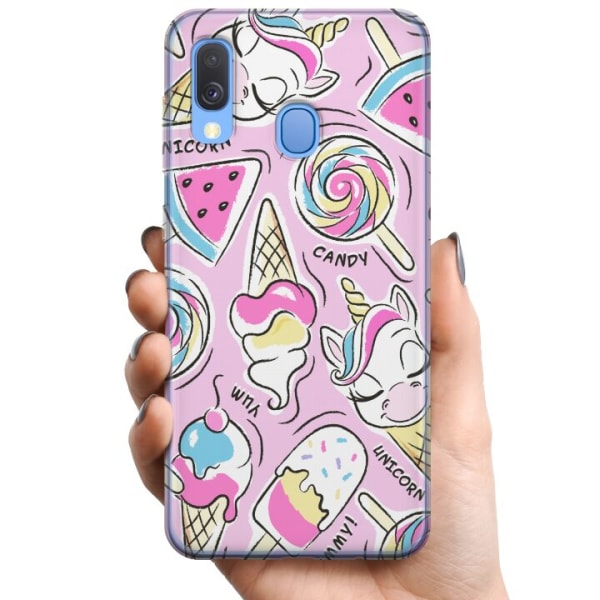 Samsung Galaxy A40 TPU Mobilskal Unicorn Candy