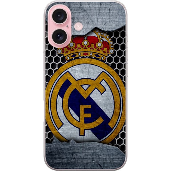 Apple iPhone 16 Genomskinligt Skal Real Madrid CF