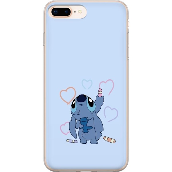 Apple iPhone 8 Plus Läpinäkyvä kuori Stitch Sydämet