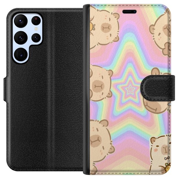 Samsung Galaxy S24 Ultra Lompakkokotelo Kawaii Capybara Galaxy