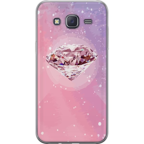 Samsung Galaxy J5 Läpinäkyvä kuori Glitter Timantti