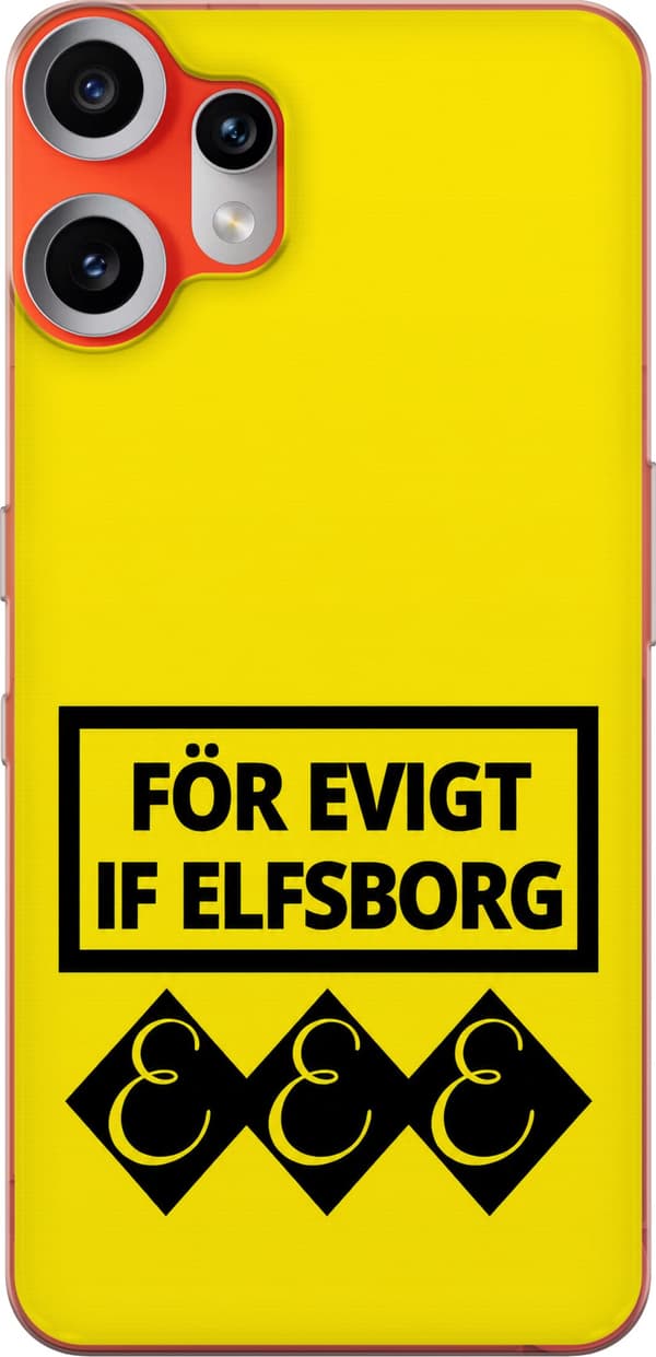 Kompatibel Mobilcover til Nothing CMF Phone 2 Pro Gul evighedstekst - Sort supportertekst i rektangulær ramme over tre sorte symboler på gul baggrund gul