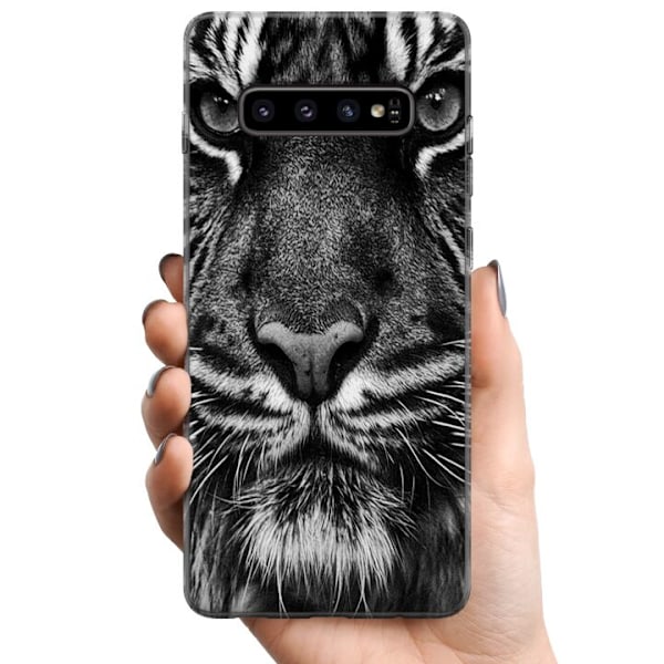 Samsung Galaxy S10 TPU Mobilskal Tiger