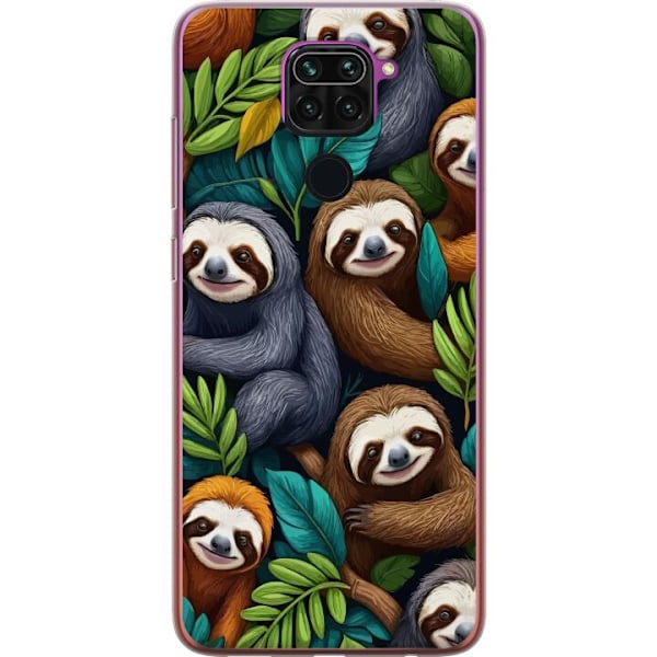 Xiaomi Redmi Note 9 Genomskinligt Skal Sengångarstil – avslappnat motiv med söt sengångare