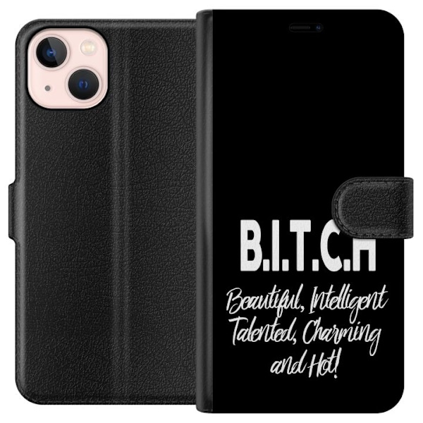 Apple iPhone 13 Lompakkokotelo Teksti