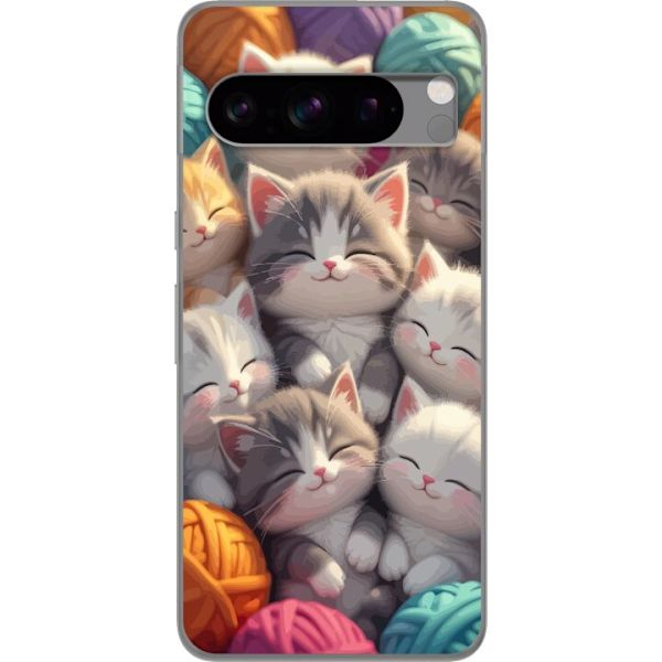 Kompatibelt Mobildeksel til Google Pixel 8 Pro Sovande kattungar beige