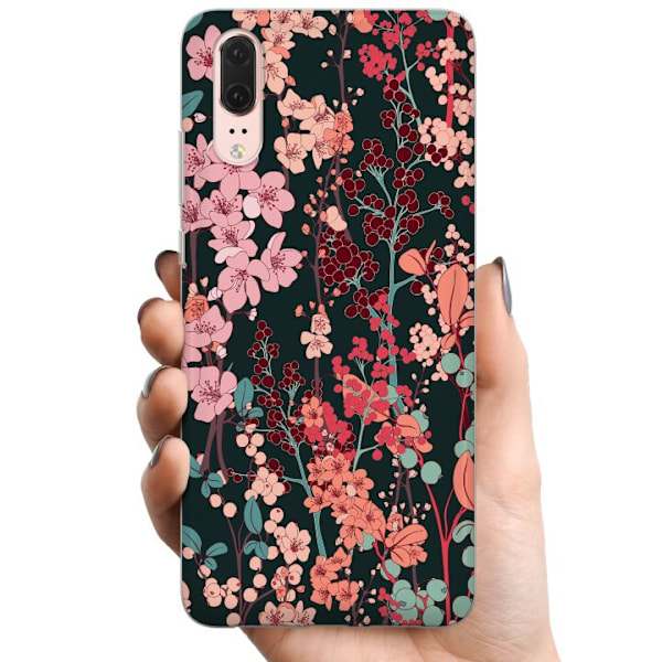 Huawei P20 TPU Mobilskal Herbaceous Retro