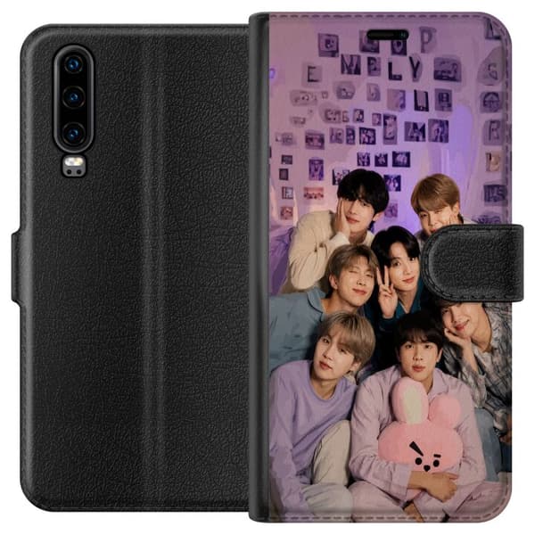 Kompatibel Tegnebogsetui til Huawei P30 BTS lilla