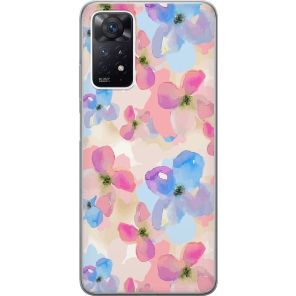 Xiaomi Redmi Note 11 Pro Gennemsigtig cover Blomsterlykke