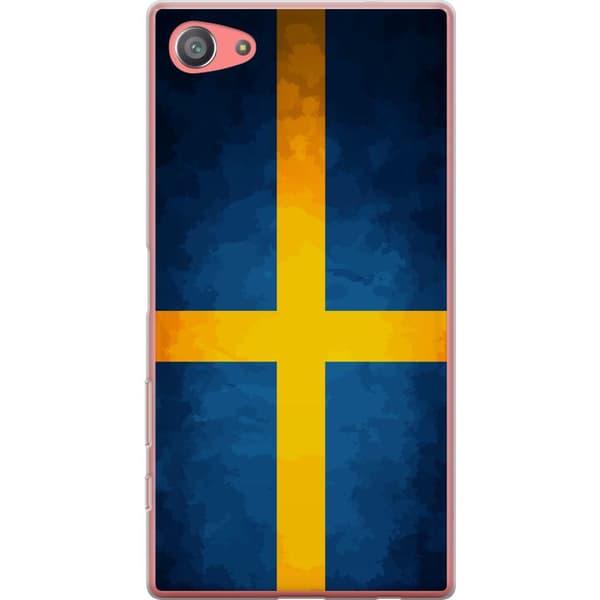 Kompatibelt Mobildeksel til Sony Xperia Z5 Compact Svenska flaggan blå