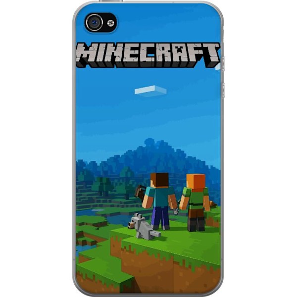 Apple iPhone 4 Läpinäkyvä kuori Minecraft Key Art