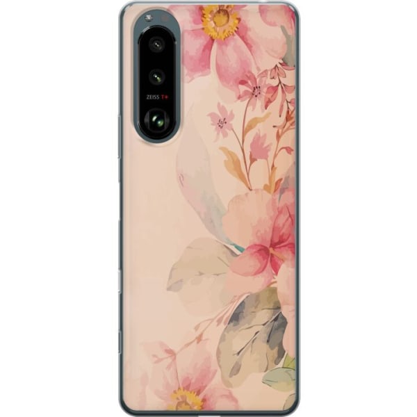 Sony Xperia 5 III Gennemsigtig cover Farverige Blomster