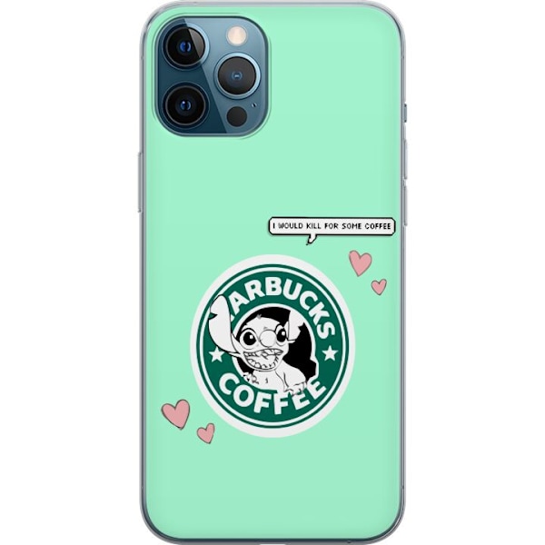 Apple iPhone 12 Pro Max Gennemsigtig cover Stitch Kaffe