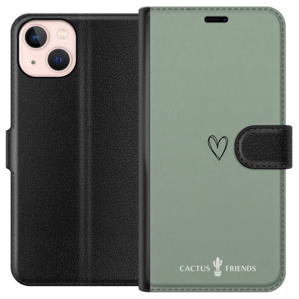 Kompatibelt Lommeboketui til Apple iPhone 13 mini Kaktus og venner – SageLove