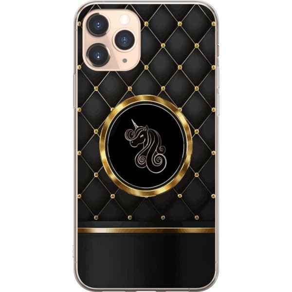 Kompatibel Mobilcover til Apple iPhone 11 Pro Enhjørningsemblem i sort og guld