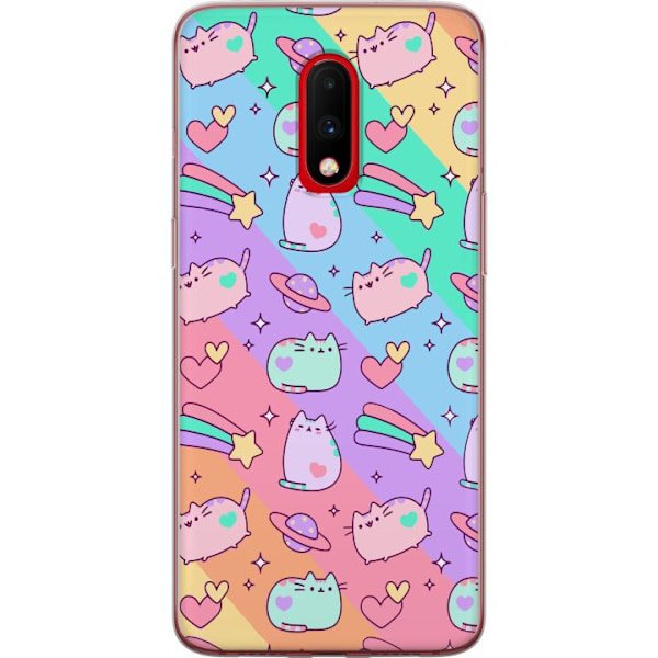 OnePlus 7 Läpinäkyvä kuori Yksisarvinen Kissa