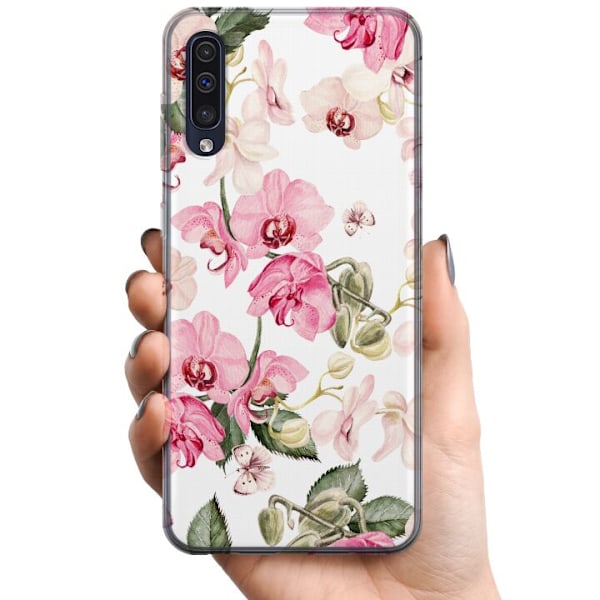 Samsung Galaxy A50 TPU Mobilskal Blommor