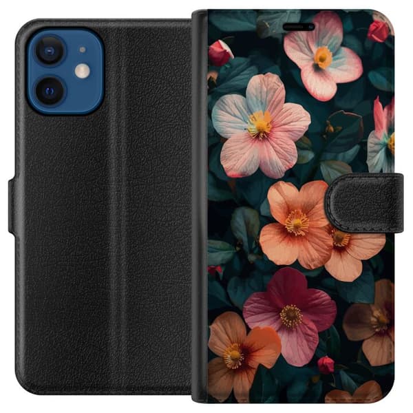 Kompatibelt Plånboksfodral till Apple iPhone 12 mini Blommor