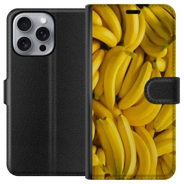 Apple iPhone 16 Pro Max Tegnebogsetui Banan mønster