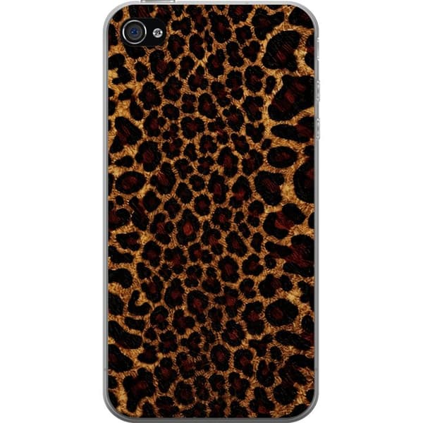 Kompatibelt Mobilskal till Apple iPhone 4s Wild Leopard brun