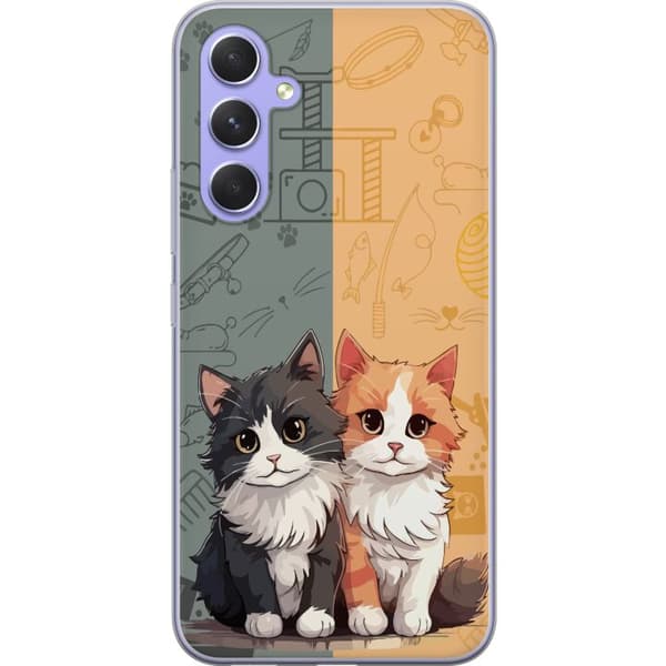 Kompatibelt Mobildeksel til Samsung Galaxy A54 Katter