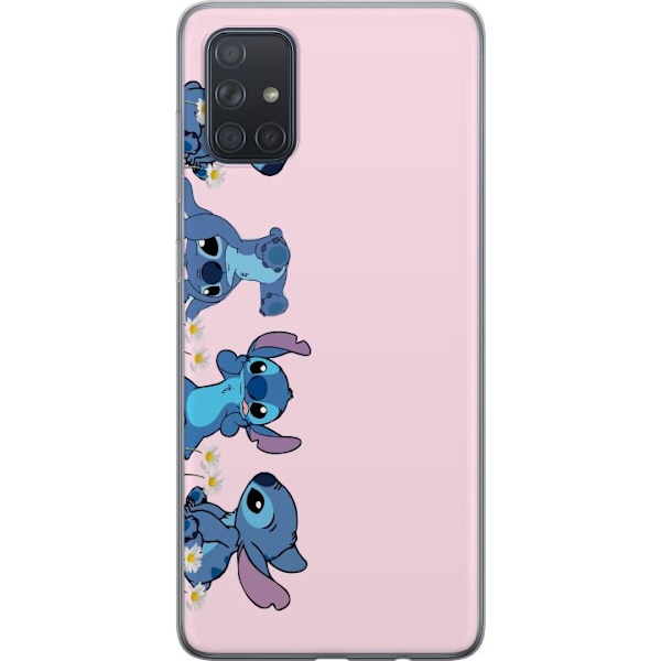 Samsung Galaxy A71 Gennemsigtig cover  Stitch Grin & Leg – P