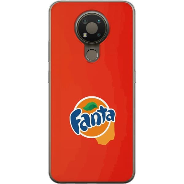 Kompatibelt Mobildeksel til Nokia 3.4 Minimalistisk appelsinbrus-inspirert design oransje
