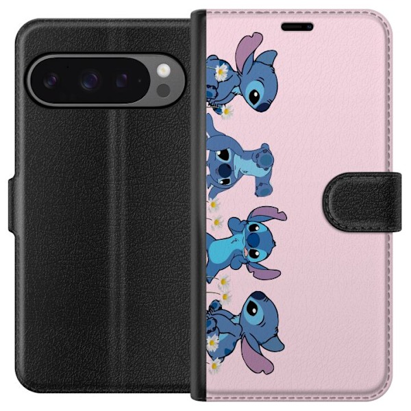 Google Pixel 9 Pro XL Plånboksfodral Stitch Skratt & Bus – Perfekt för Mobilskal eller Poster