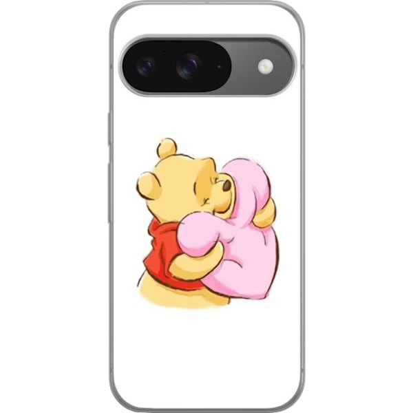Google Pixel 9 Pro Läpinäkyvä kuori Nalle Puh Halaus