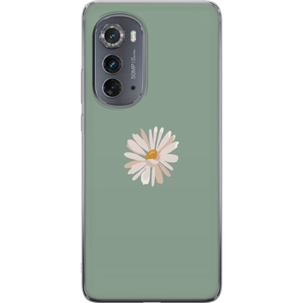 Motorola Edge (2022) Läpinäkyvä kuori Vihreä Minimalikukka