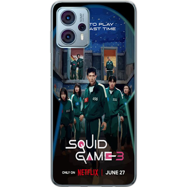 Motorola Moto G23 Läpinäkyvä kuori Squid Game Kausi 3 TV-sarjan hahmot Suositut TV-sarja Motiivit Ikoni Jännitys Draama Aasialainen suunnittelu Tr