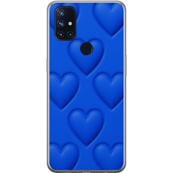 OnePlus Nord N10 5G Genomskinligt Skal Blue Hearts