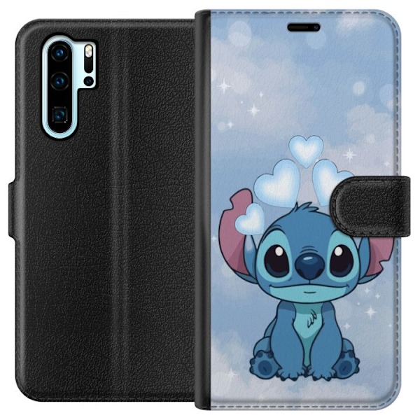 Huawei P30 Pro Lommeboketui Stitch Hoppande Gled - Morsomt Des