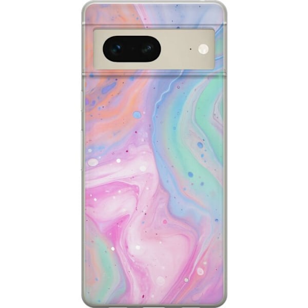 Google Pixel 7 Gjennomsiktig deksel Pastellmarmor