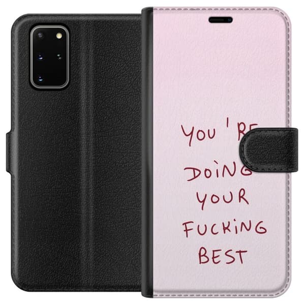 Kompatibel Tegnebogsetui til Samsung Galaxy S20+ Du gør allerede dit allerbedste