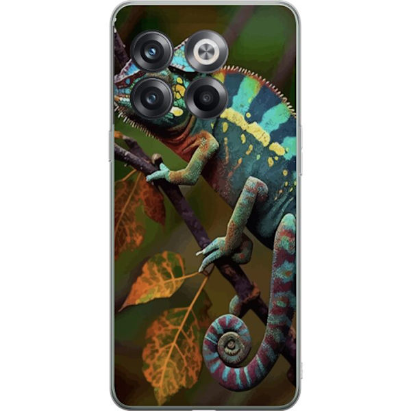 OnePlus 10T Läpinäkyvä kuori Lisko Graafinen Streetwear Suunnittelu Eläinmalli Moderni Kaupunkityyli Suosittu Motiivi Luova Taide Trendi