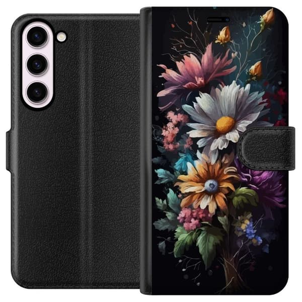 Kompatibel Tegnebogsetui til Samsung Galaxy S23+ Blomster