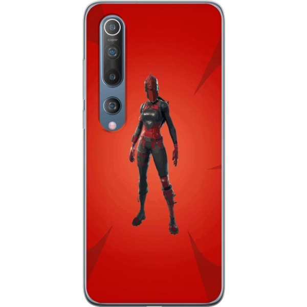 Xiaomi Mi 10 5G Gennemsigtig cover Fortnite - Rød Ridder