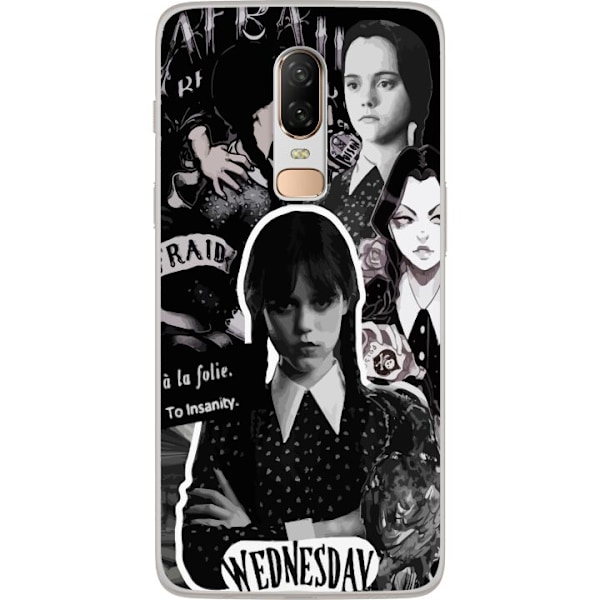 OnePlus 6 Gennemsigtig cover Wednesday Addams