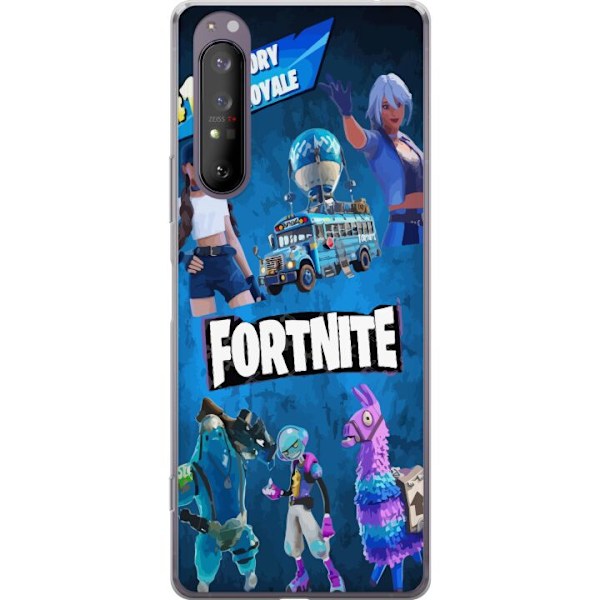 Sony Xperia 1 II Läpinäkyvä kuori Fortnite