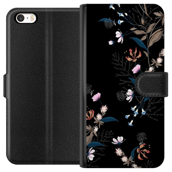Apple iPhone 5 Tegnebogsetui Blomster