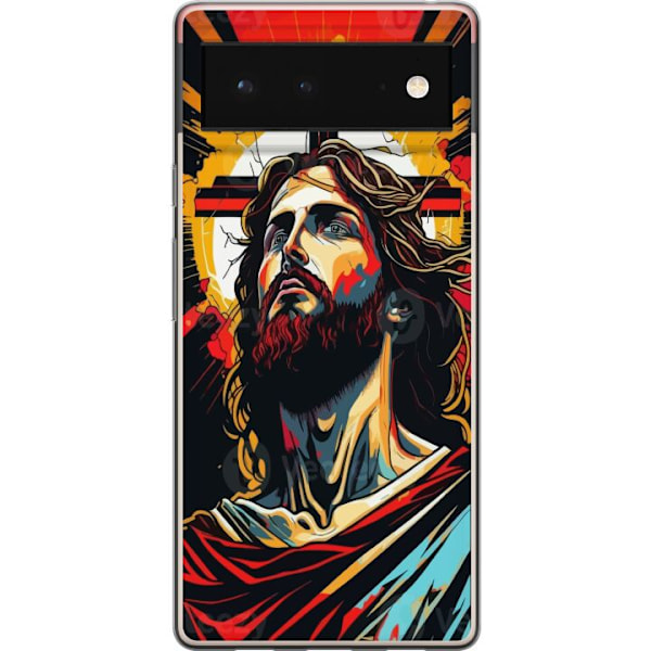 Google Pixel 6 Läpinäkyvä kuori Jeesus ja Kortti - uskonnol