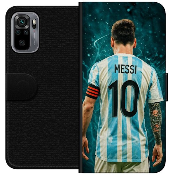 Xiaomi Redmi Note 10S Tegnebogsetui Messi