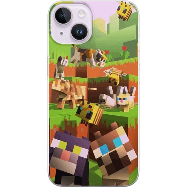 Kompatibelt Mobildeksel til Apple iPhone 14 MineCraft