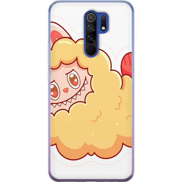 Xiaomi Redmi 9 Läpinäkyvä kuori Labubu Pesukarhu Pop Mart Hahmo Keräilyesine Söpö Suunnittelu Suosittu Teema Taideteos Leikkisarja