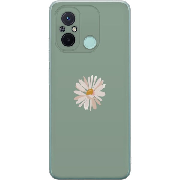 Xiaomi Redmi 12C Läpinäkyvä kuori Vihreä Minimalikukka - t