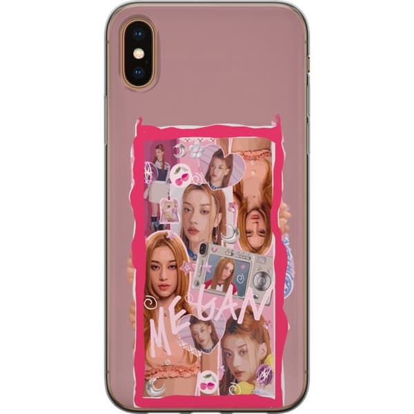 Kompatibelt Mobildeksel til Apple iPhone XS Megan rosa collage rosa