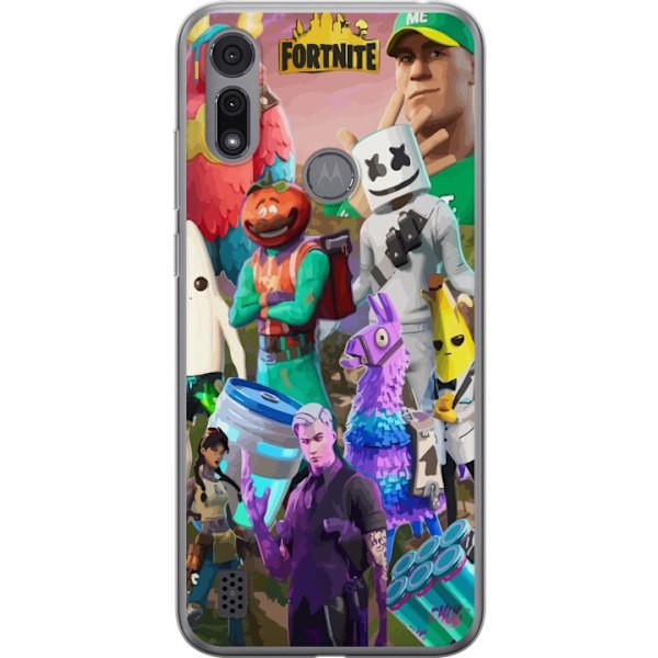 Motorola Moto E6i Gennemsigtig cover Fortnite